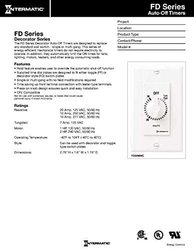 30-Minute Spring-Loaded Wall Timer, Ivory W7982
