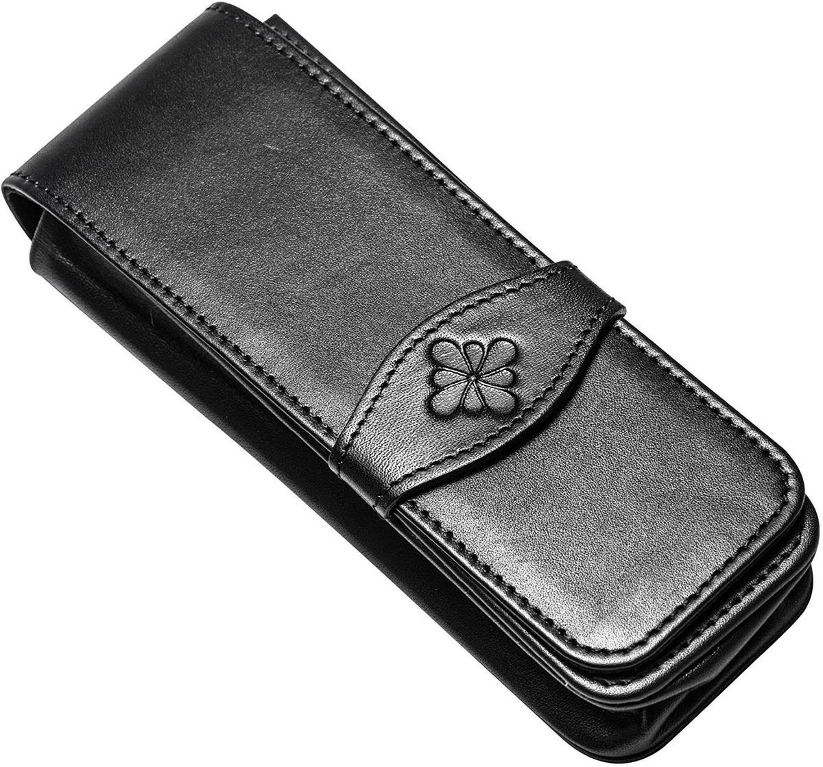 Leather Pen Case for Four Pen - Black P8816