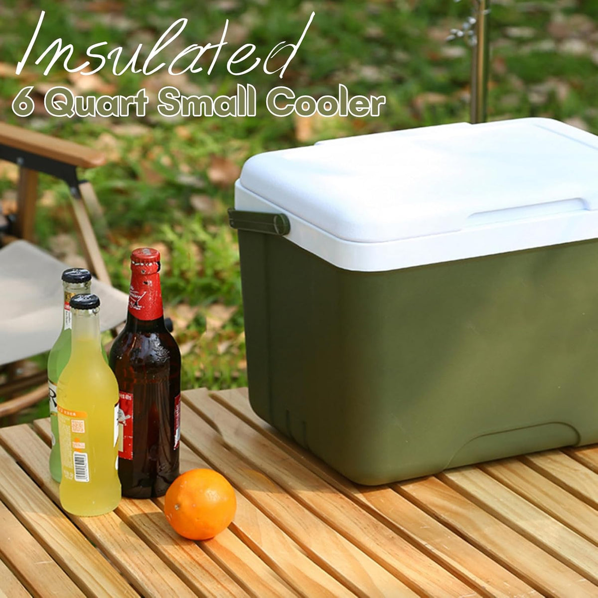 6 Quart Portable Hard Shell Insulated Cooler K900581