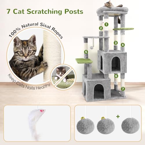 Light Grey Heavy Duty Cat Tower with Scratching Post I602380