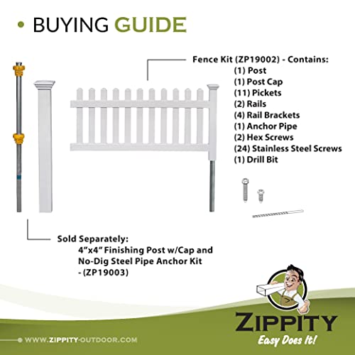 White 36"H x 72"W No Dig Fence X24531