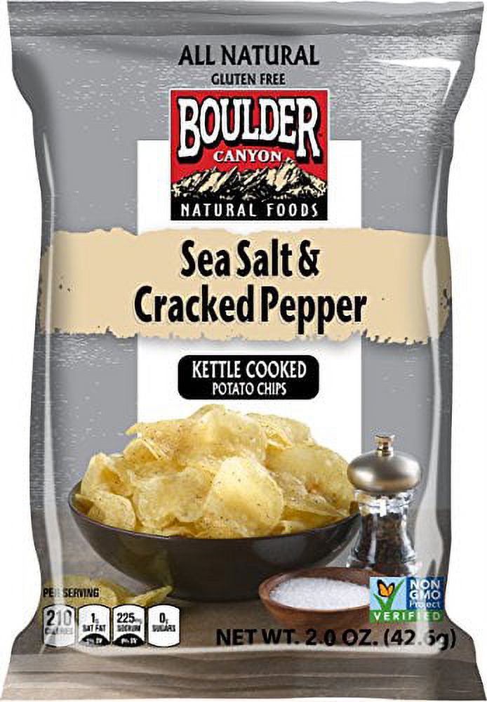 Sea Salt & Cracked Pepper Kettle Cooked Potato Chips, 2.0 oz. (8 count) L74275