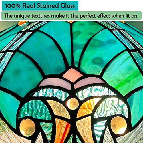 16 inch Stained Glass Table Lamp with Night Light R917142