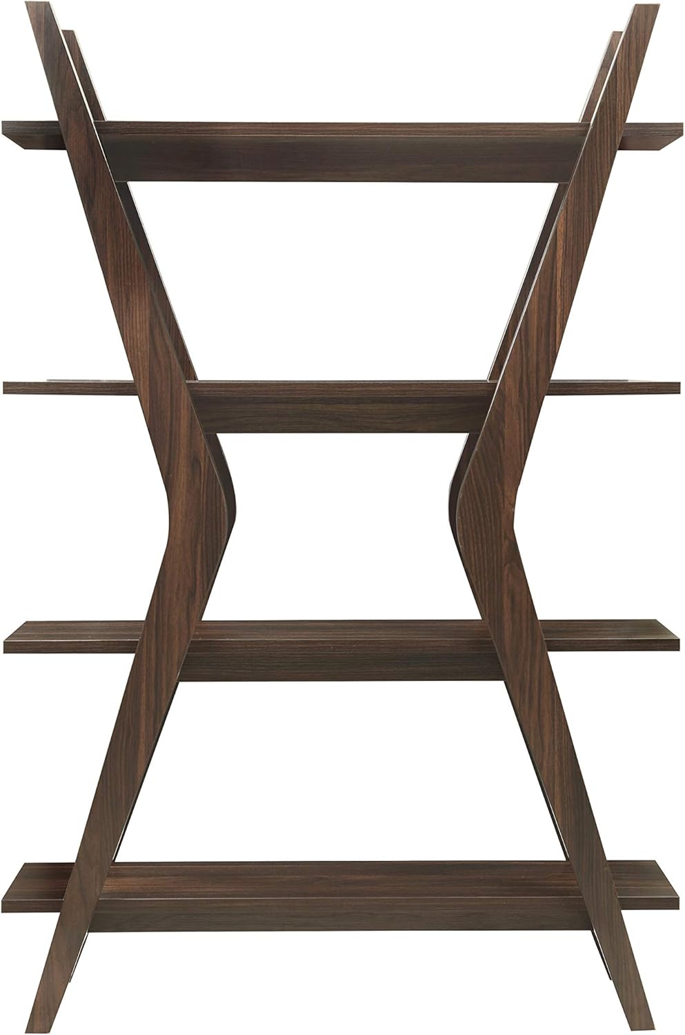 4-Tier Bookcase Dark Walnut Brown Z530