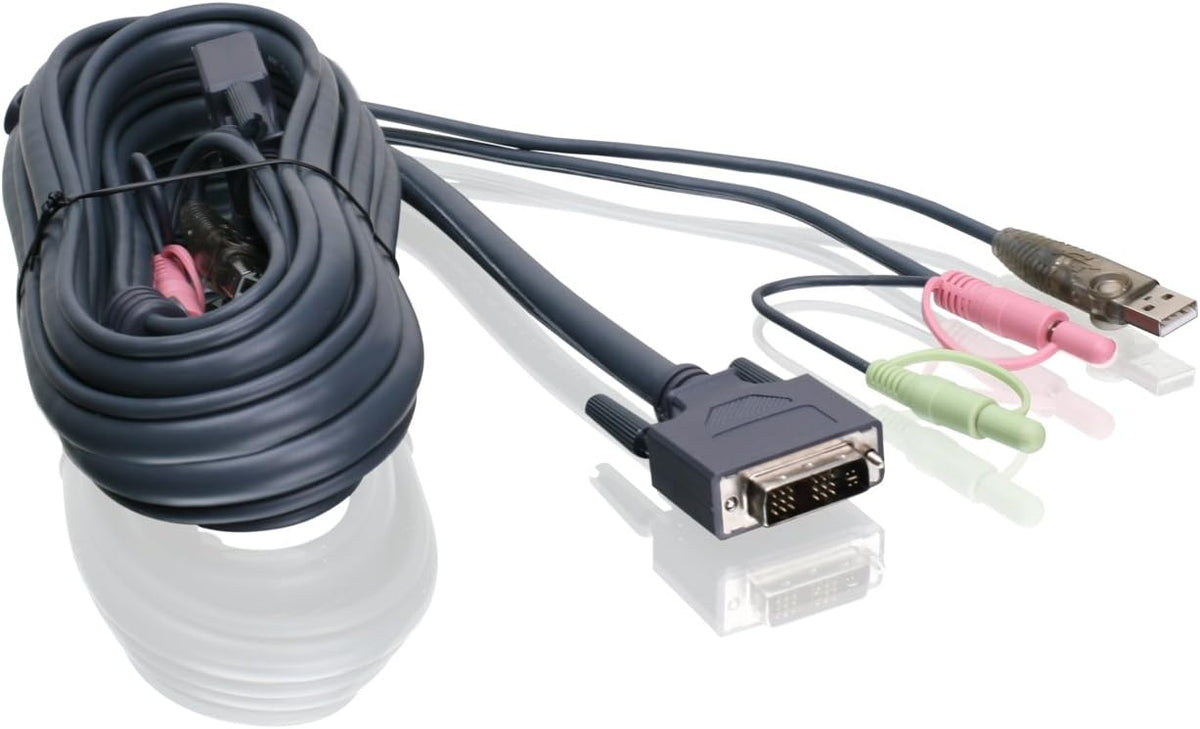 6 Feet DVI-I USB KVM Cable Pack of 2 H2001