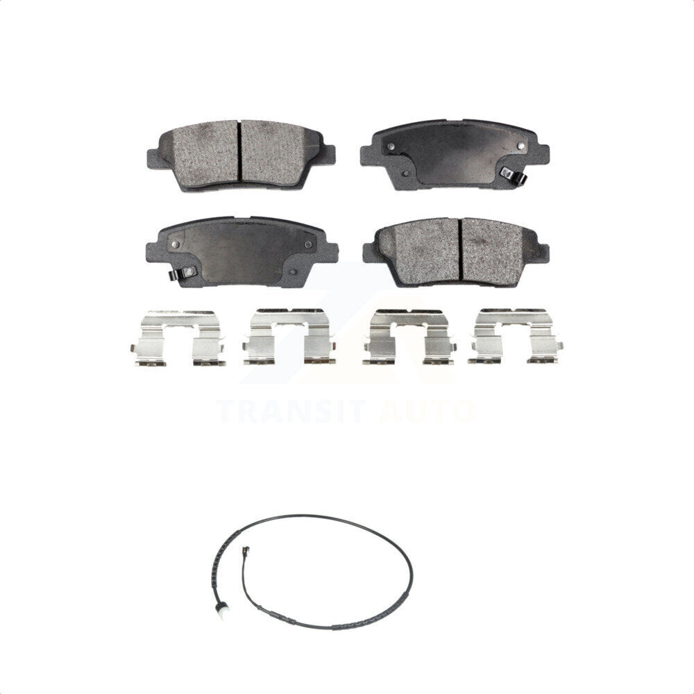 Rear Ceramic Disc Brake Pads and Wear Sensors Kit O87665