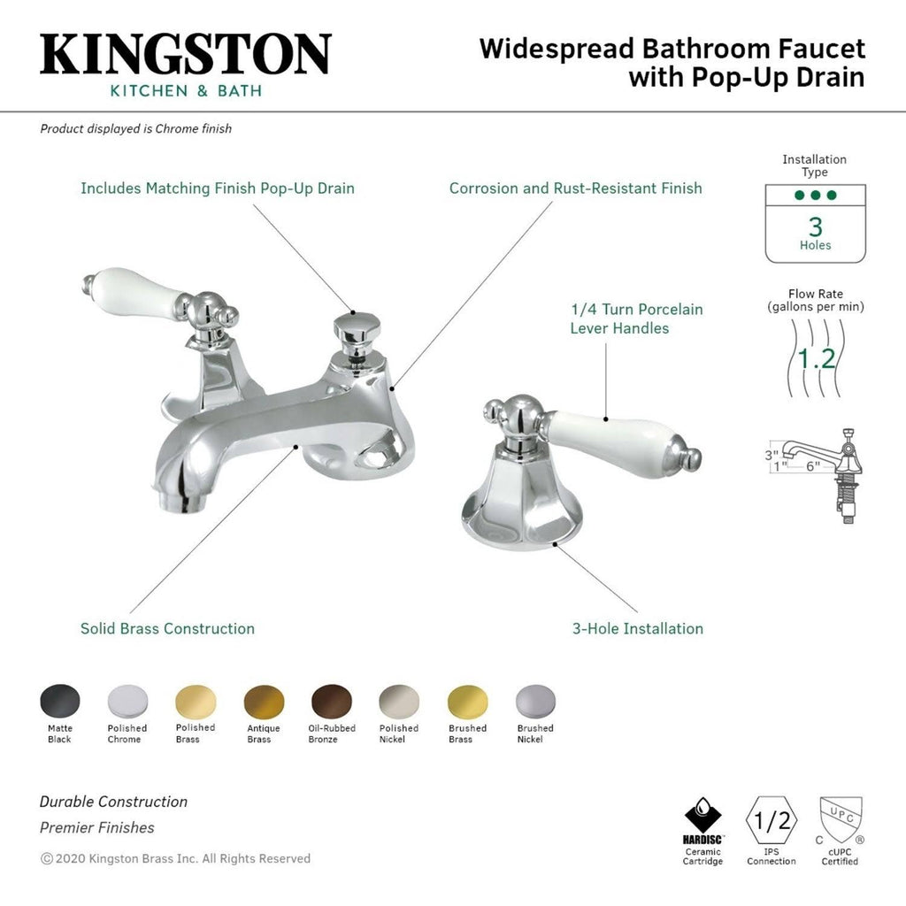 Antique Brass Widespread Bathroom Faucet X7044