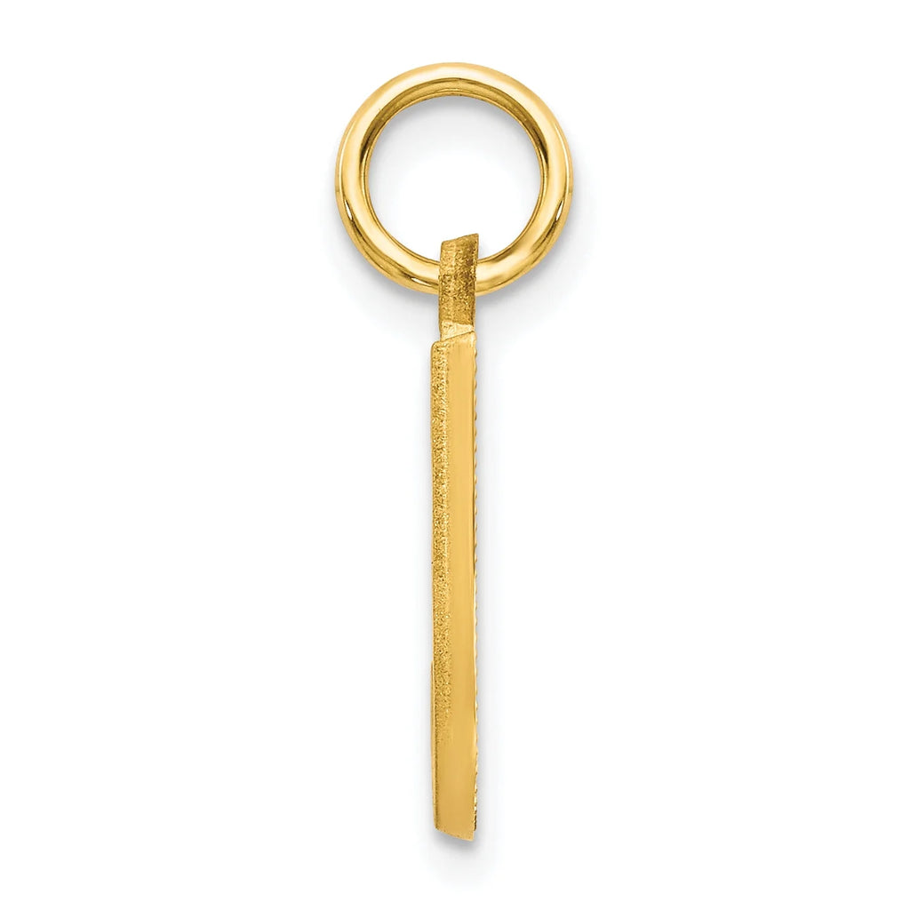 10K Yellow Gold Initial J Pendant Charm Q733438