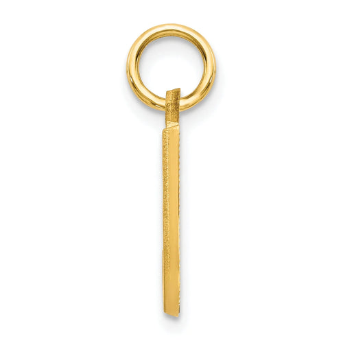 10K Yellow Gold Initial J Pendant Charm Q733438