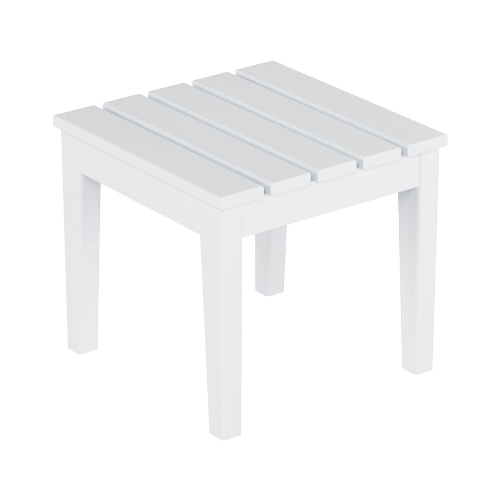 White 18 Inch All Weather Poly Lumber Outdoor Side Table T127544
