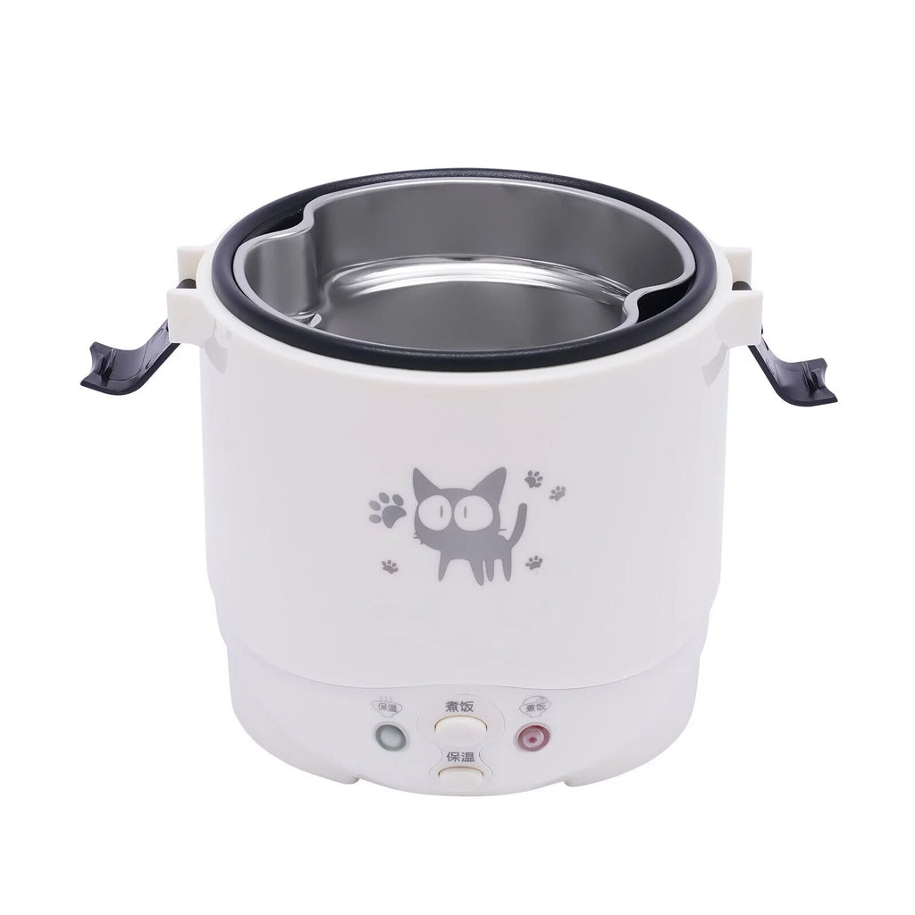 White 12V Mini Rice Cooker Q8008