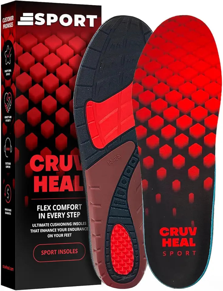 Medium Arch Support Running Shoe Inserts Red XL Y467169