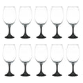 Wine Glasses 20.75 oz. Set of 10 Black K1290