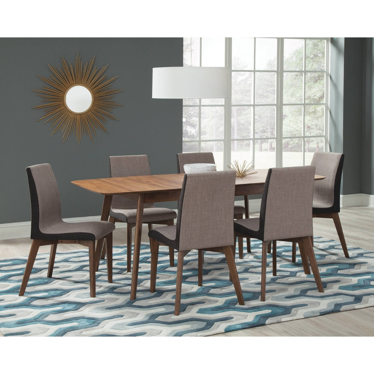Natural Walnut Dining Table with Butterfly Extension Leaf R776368