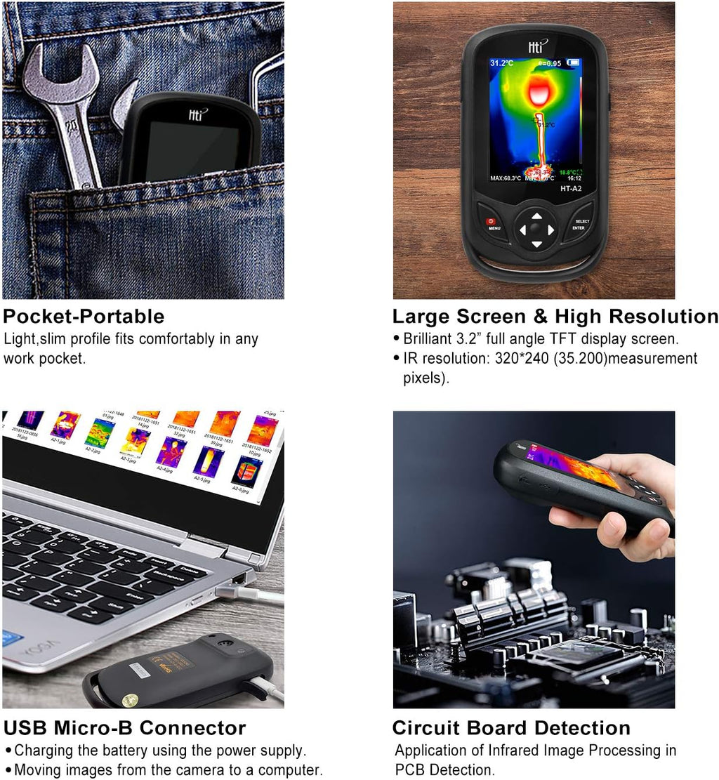 320 x 240 IR Resolution Thermal Camera with 76800 Pixels W345