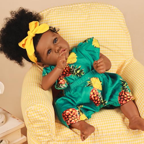 22.8 Inch Soft Body African American Reborn Baby Doll Z57456