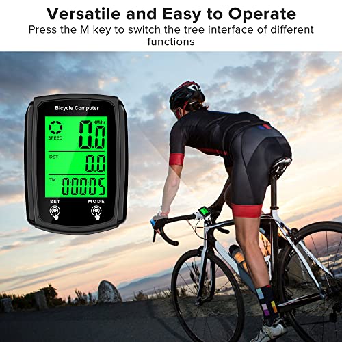 Wired Bike Speedometer with LCD Display A40491