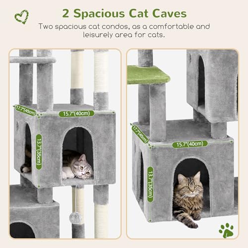 Light Grey Heavy Duty Cat Tower with Scratching Post I602380