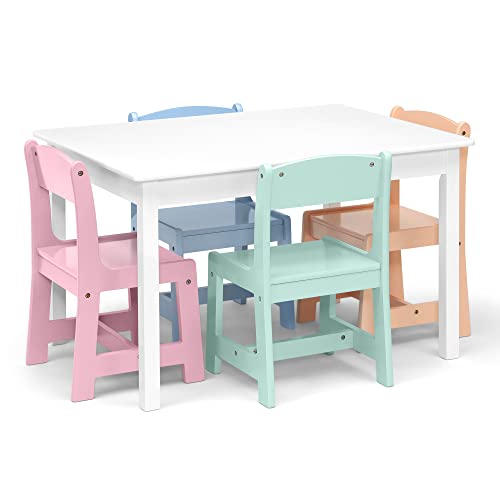 White Table with 4 Chairs A114483