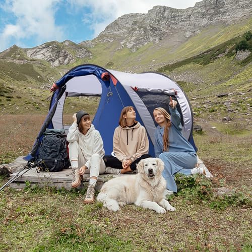 3 Person Instant Pop Up Camping Tent with Carrying Bag F9430