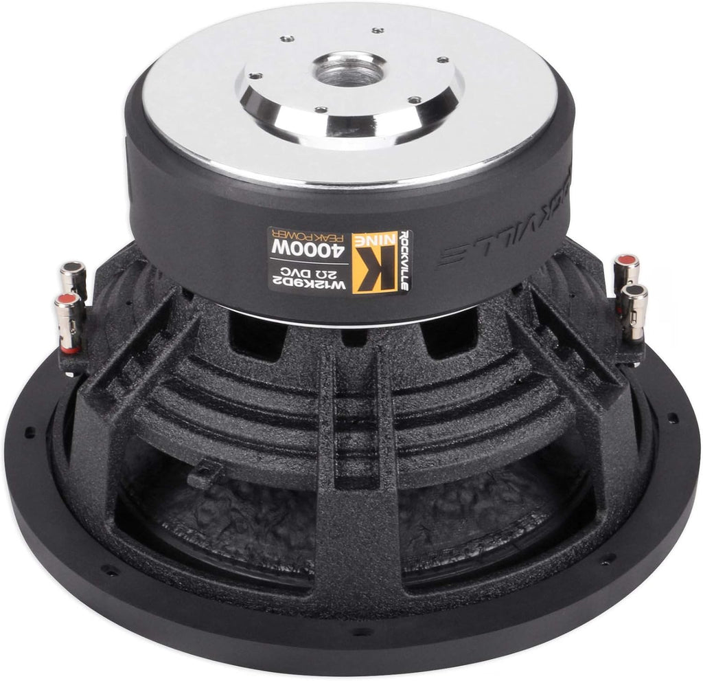 12 8000 Watt Car Subwoofers + Sealed Sub Box Enclosure N29948