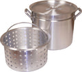 Aluminum Pot with Basket and Lid 100-Quart S282