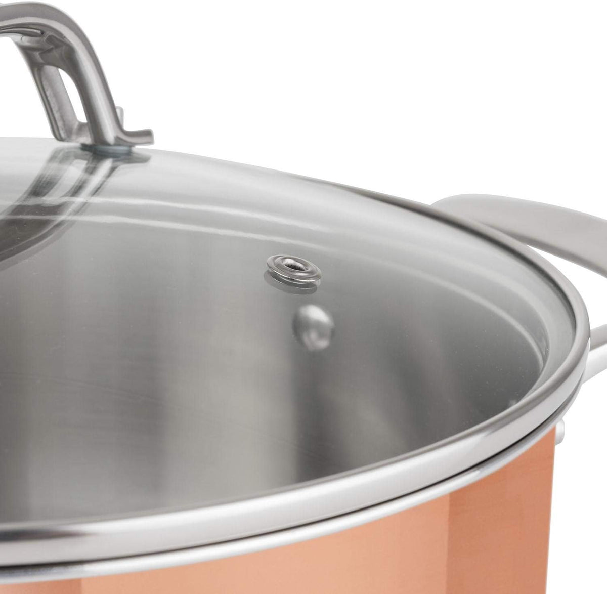 13-Piece Tri-Ply Copper Cookware Set Q928