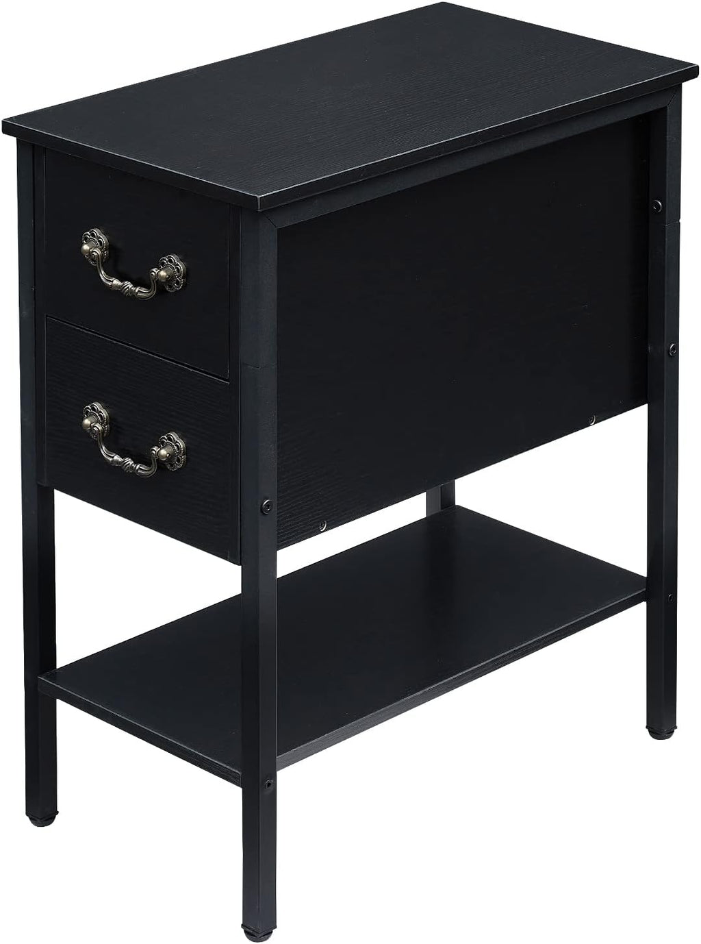 Brown 2 Drawer Nightstand with Shelf C4622