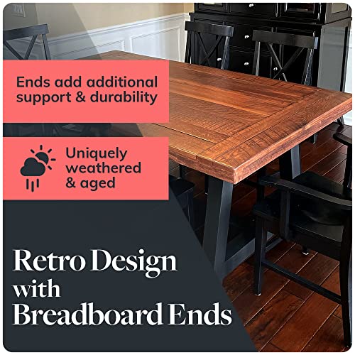 Reclaimed Wood Table Top with Metal Edge, 24" x 48" E4115