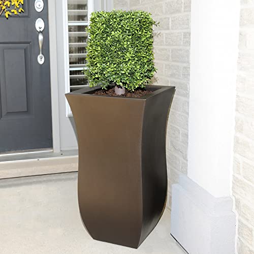 Black 30in Tall Planter with Removable Plug H141