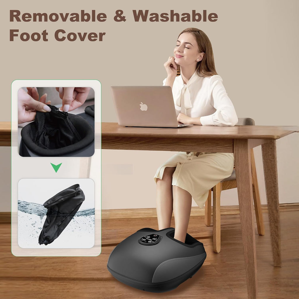 Electric Foot Massager with Heat, Deep Kneading, Compression, Vibration, Remote Control P91959