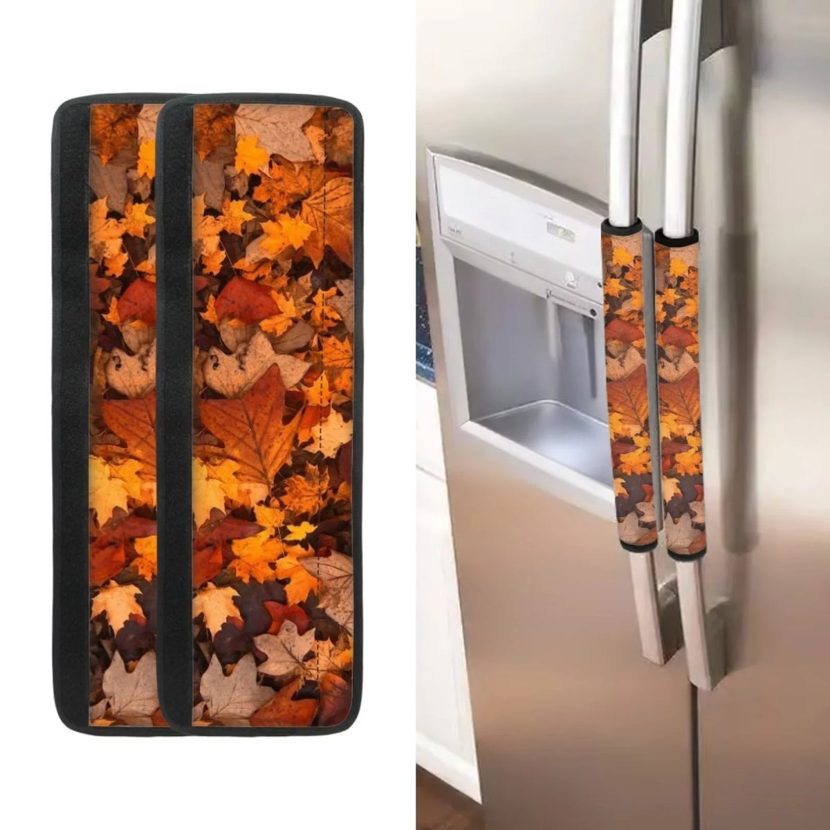 Red Maple Leaves Refrigerator Door Handle Cover, Set of 4 F80640