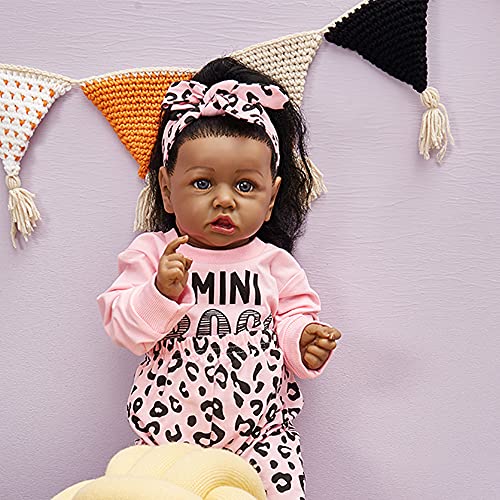 22.8 Inch Soft Body African American Reborn Baby Doll Z57456