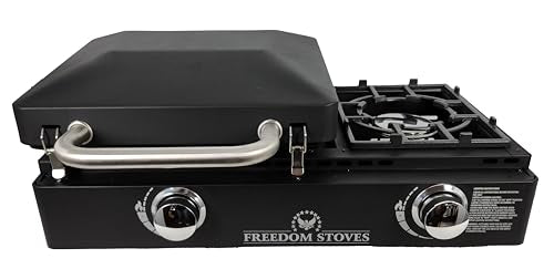 22" Non Stick Ceramic Coated Propane Gas Griddle With Locking Lid T989