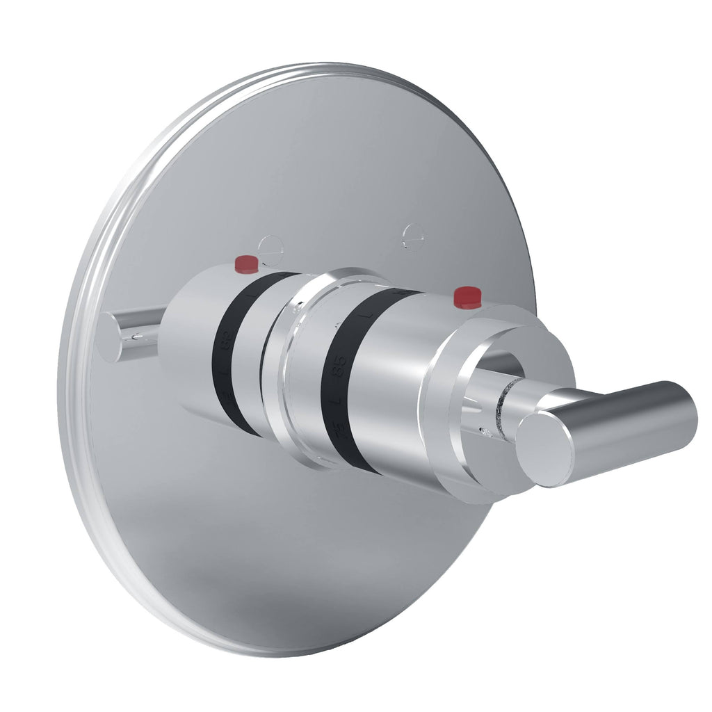 Satin Bronze Round Thermostatic Trim Plate with Handle M6452