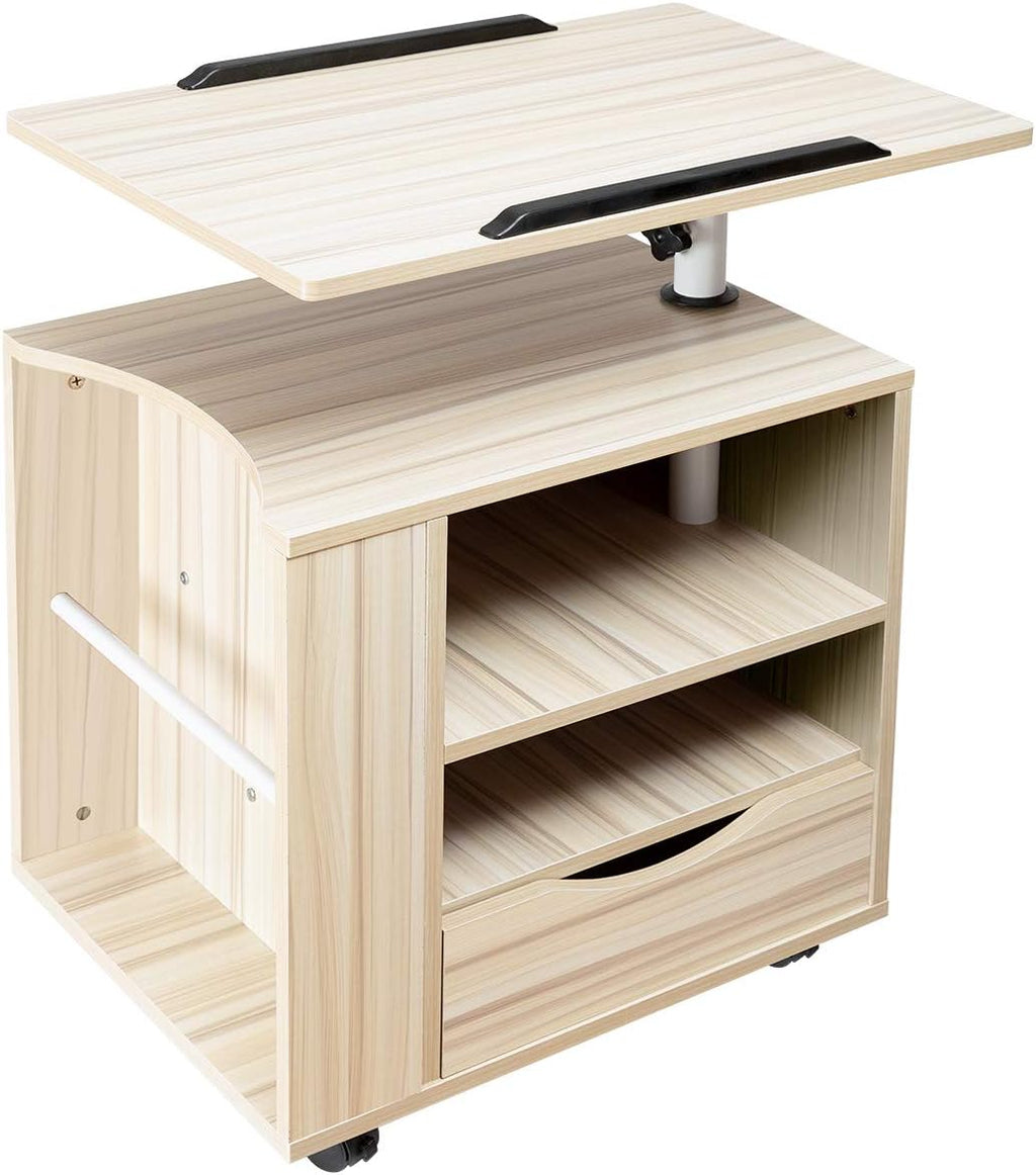 Black Wooden Nightstand with Drawers F251