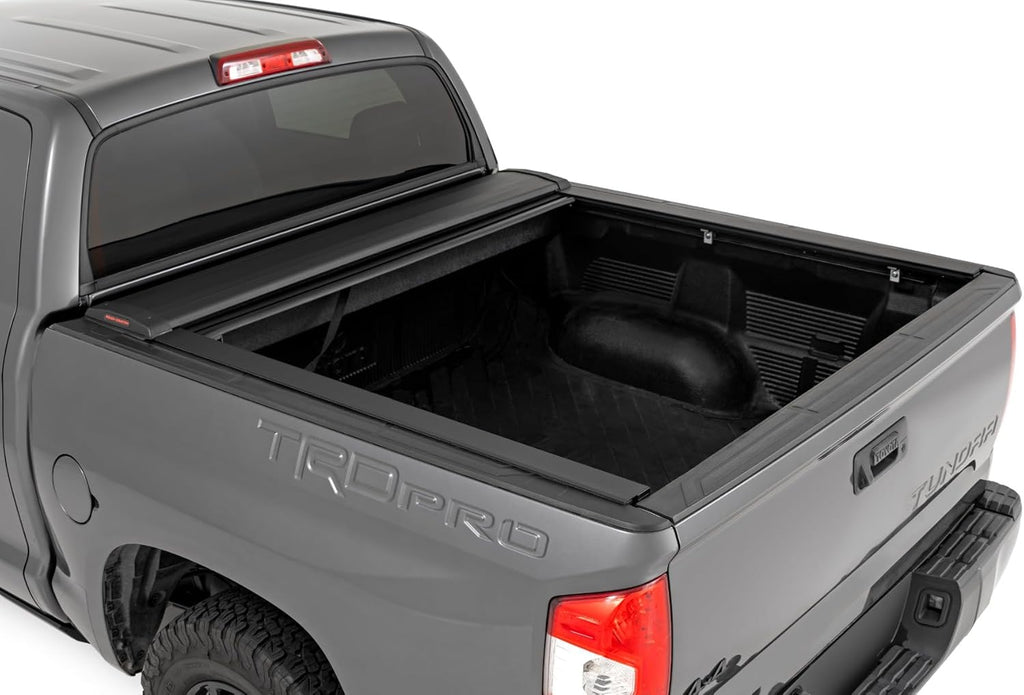 Retractable Truck Bed Tonneau Cover for Toyota Tundra (2007-2021) - Fits 5'7" (66.7") Bed, Weatherproof Bed Cover I6210