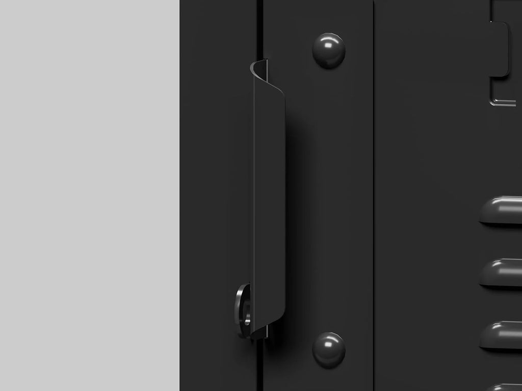 Black 72" Tall Metal Storage Cabinet with 5 Doors A91096