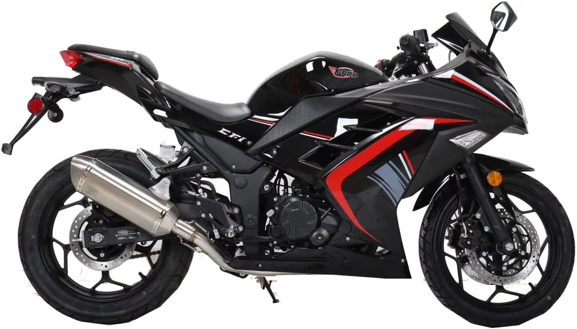 250cc Motorcycle, 6 Manual Transmission Electric Start 17" Wheels V35589