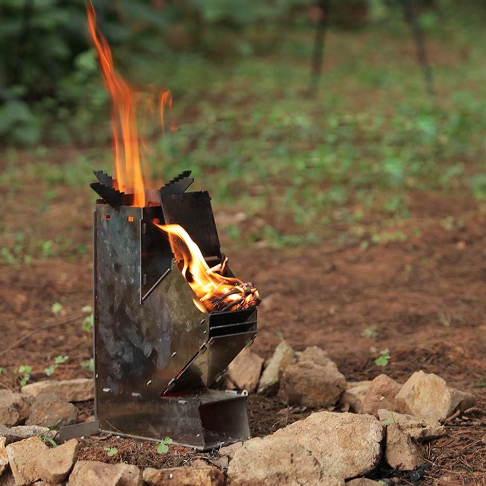Collapsible Stainless Steel Wood Burning Camping Stove Y37140