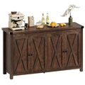 Oak Sideboard Buffet Cabinet with Storage and Doors L53618