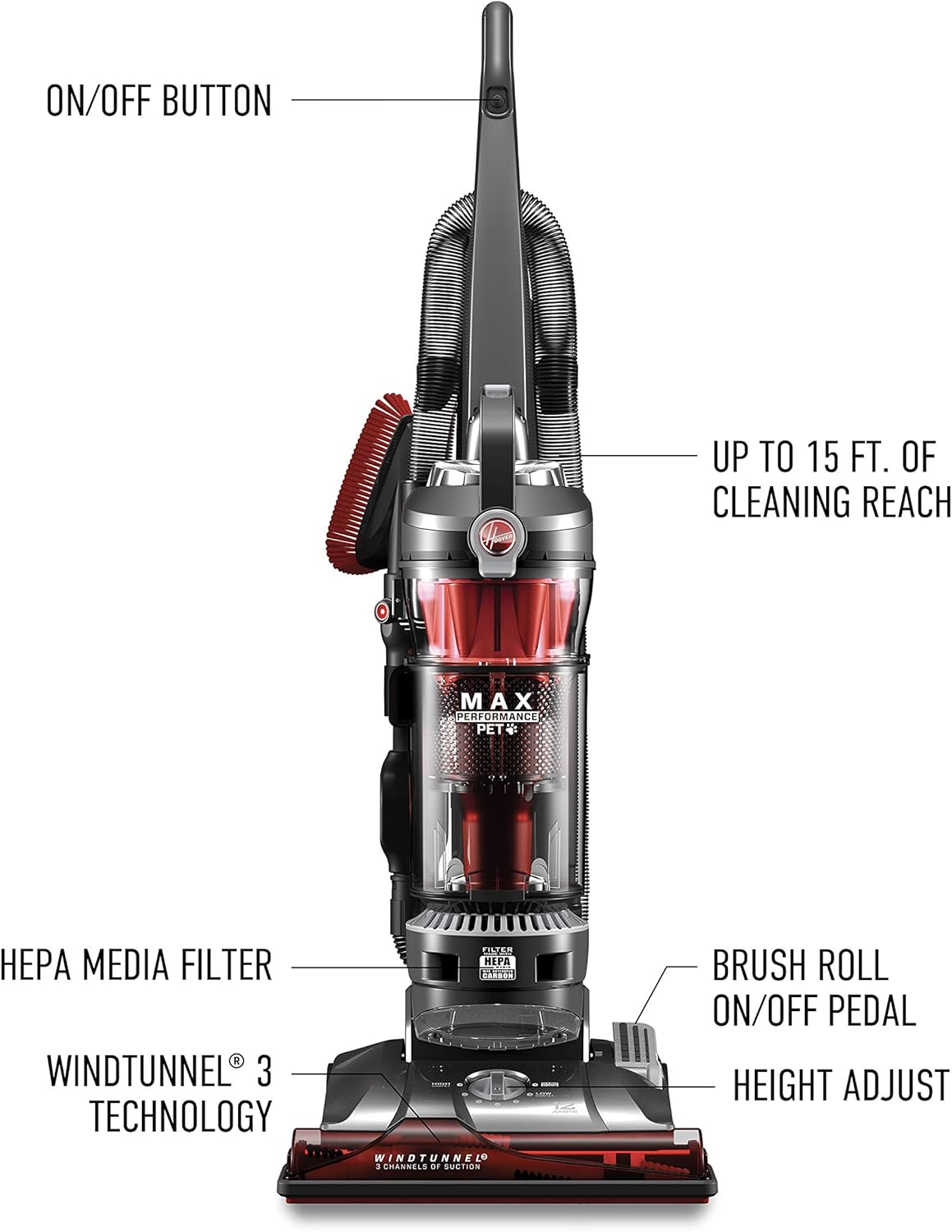 Bagless Upright Vacuum Cleaner with HEPA Media Filtration C3031