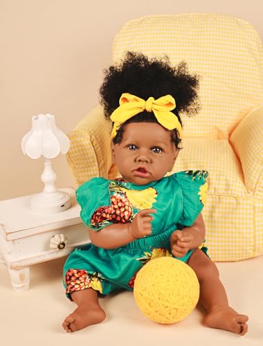22.8 Inch Soft Body African American Reborn Baby Doll Z57456