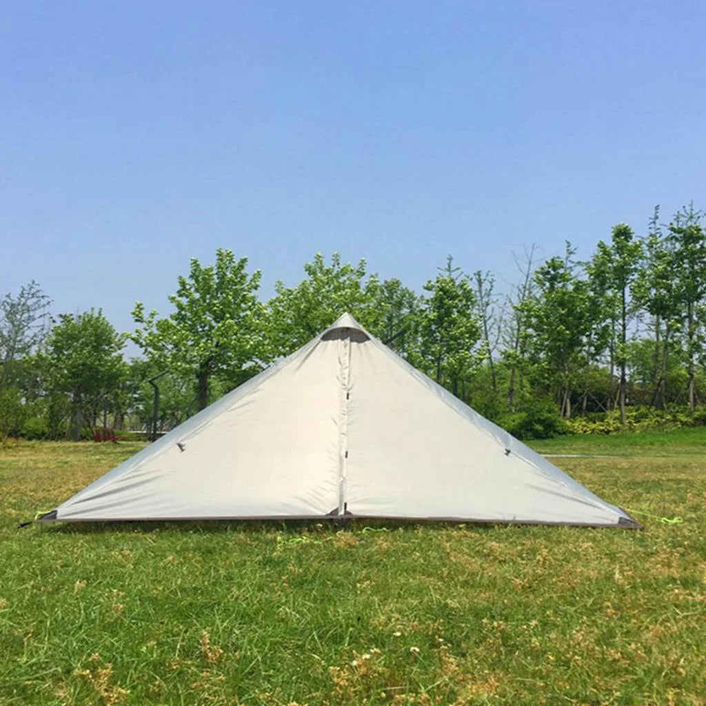 Gray White Waterproof Camping Tent U3975