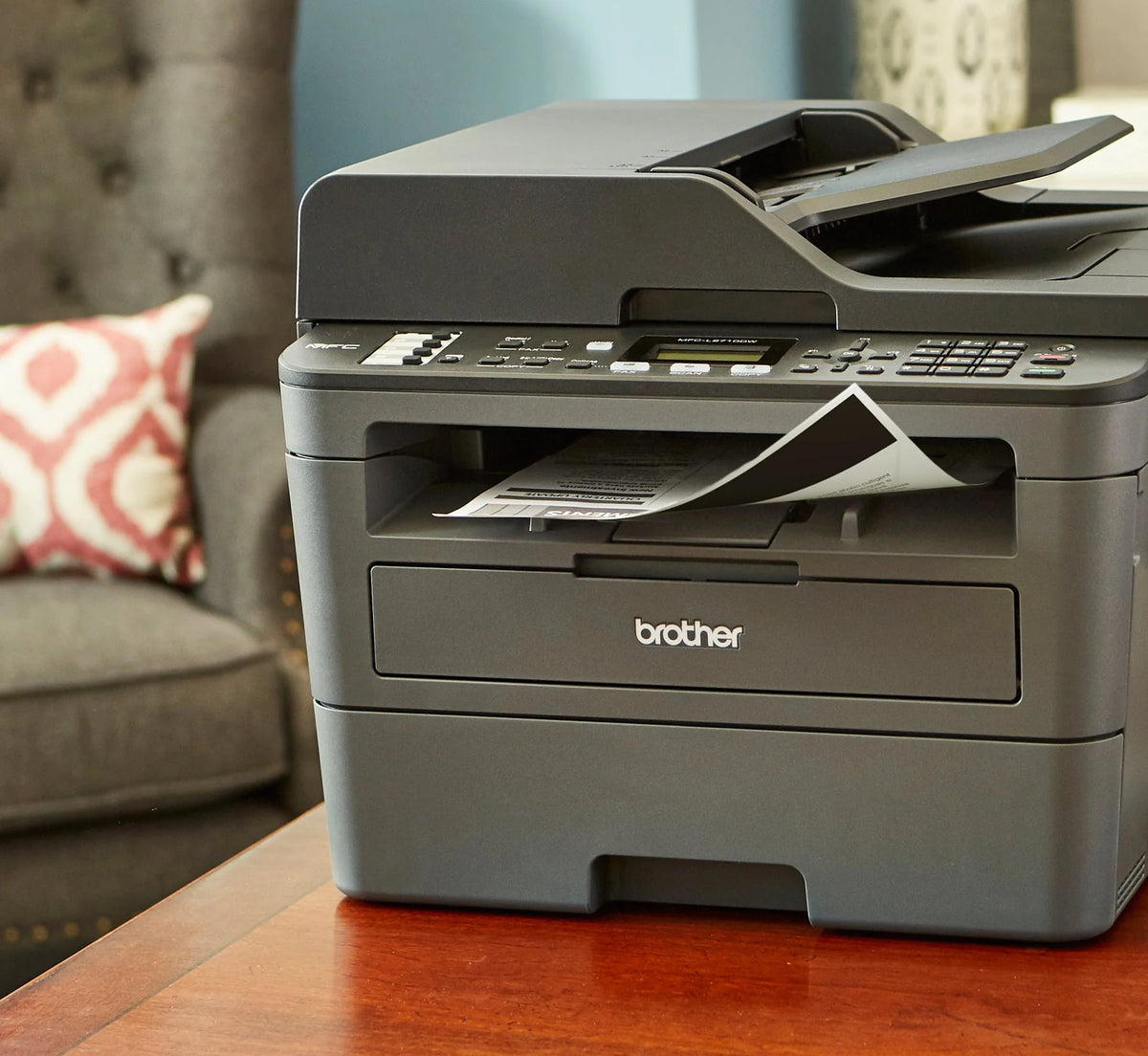 Monochrome Laser All-in-One Printer with Duplex Printing and Wireless Connectivity D820276