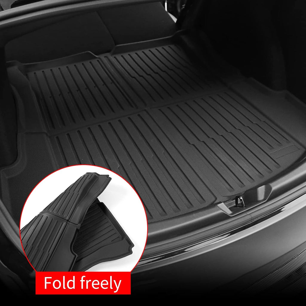 Cargo Liners Storage Frunk Mat All Weather Front Trunk Mats TPE Floor Mats Set of 6 Z38298