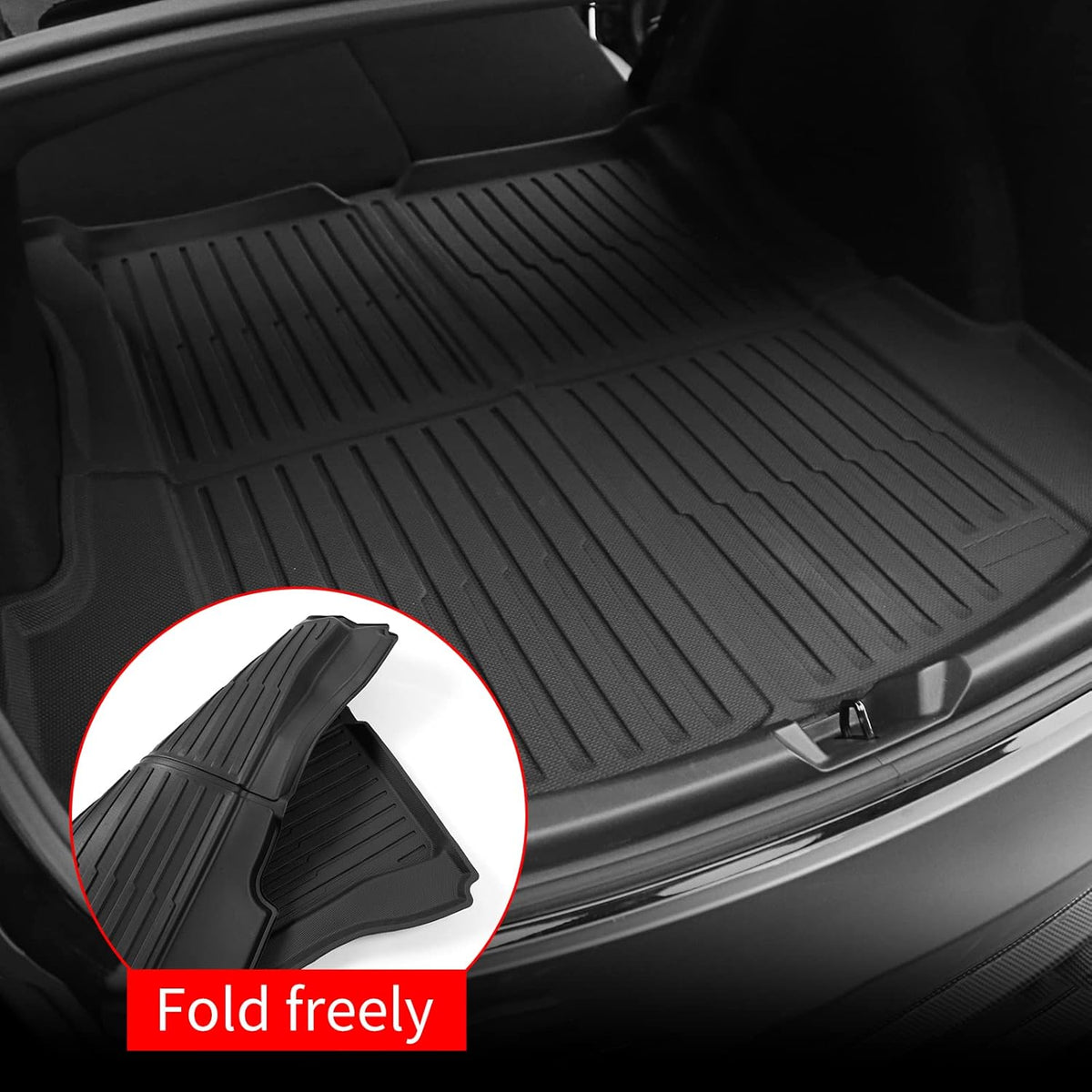 Cargo Liners Storage Frunk Mat All Weather Front Trunk Mats TPE Floor Mats Set of 6 Z38298