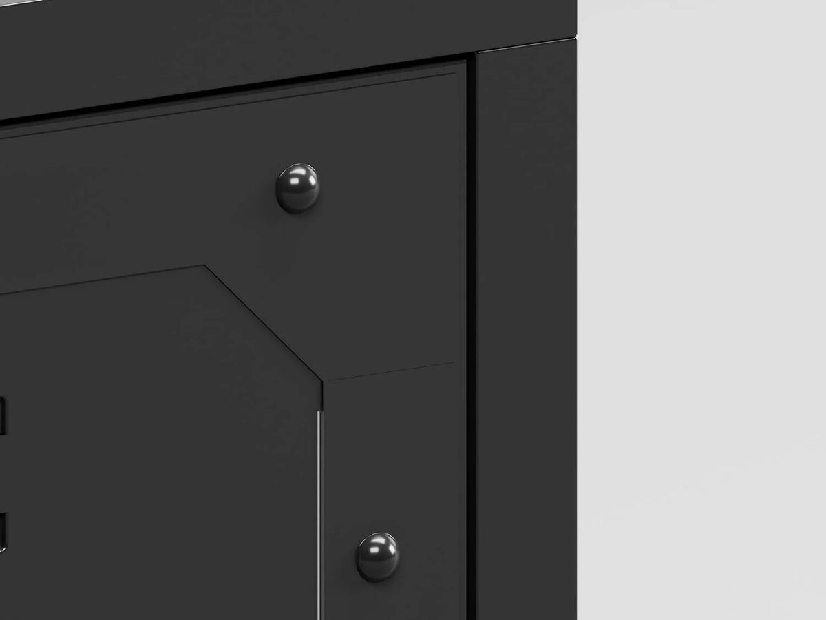 Black 72" Tall Metal Storage Cabinet with 5 Doors A91096