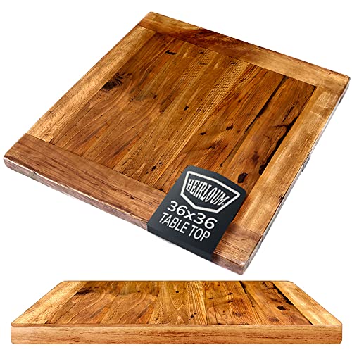 Reclaimed Wood Table Top with Metal Edge, 24" x 48" E4115