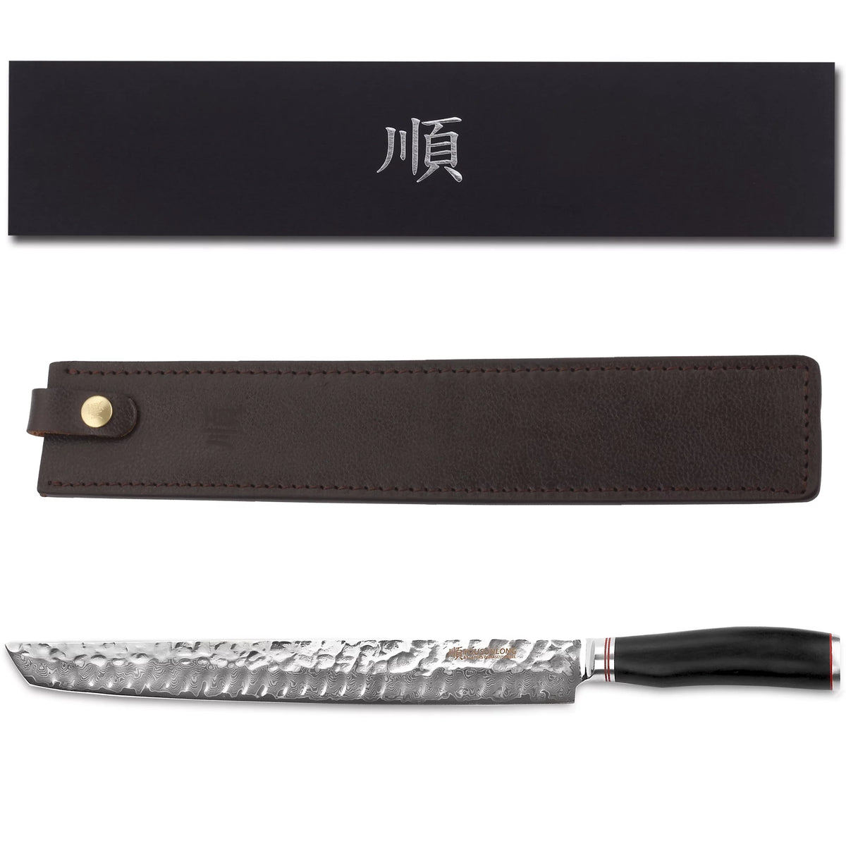 13 Inch Damascus Steel Fillet Knife with Leather Sheath J94777